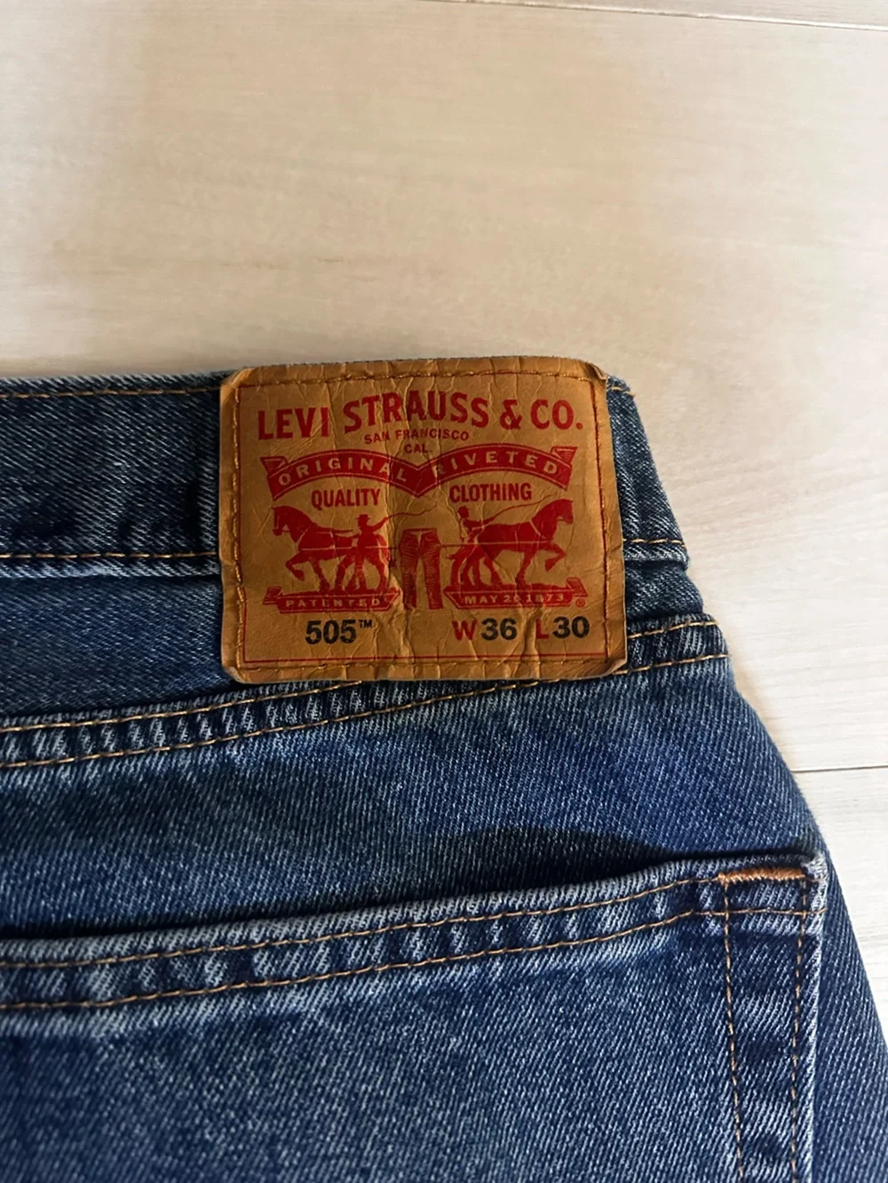 Levi's 505 Straight Men’s Dark Jeans Size 36x30 0092